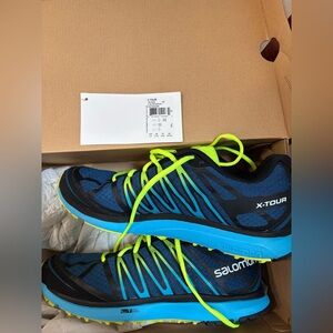 Salomon X-Tour Men's green and Blue Athletic Shoes size 10